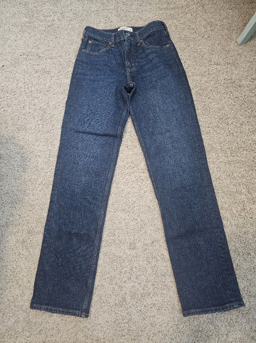 Abercrombie & Fitch Mid Rise 90’s Straight Blue Jeans Women’s Sz 27/4
